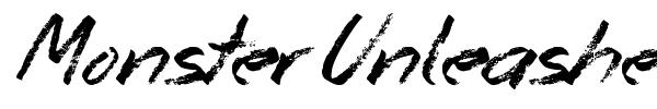 Monster Unleashed font preview